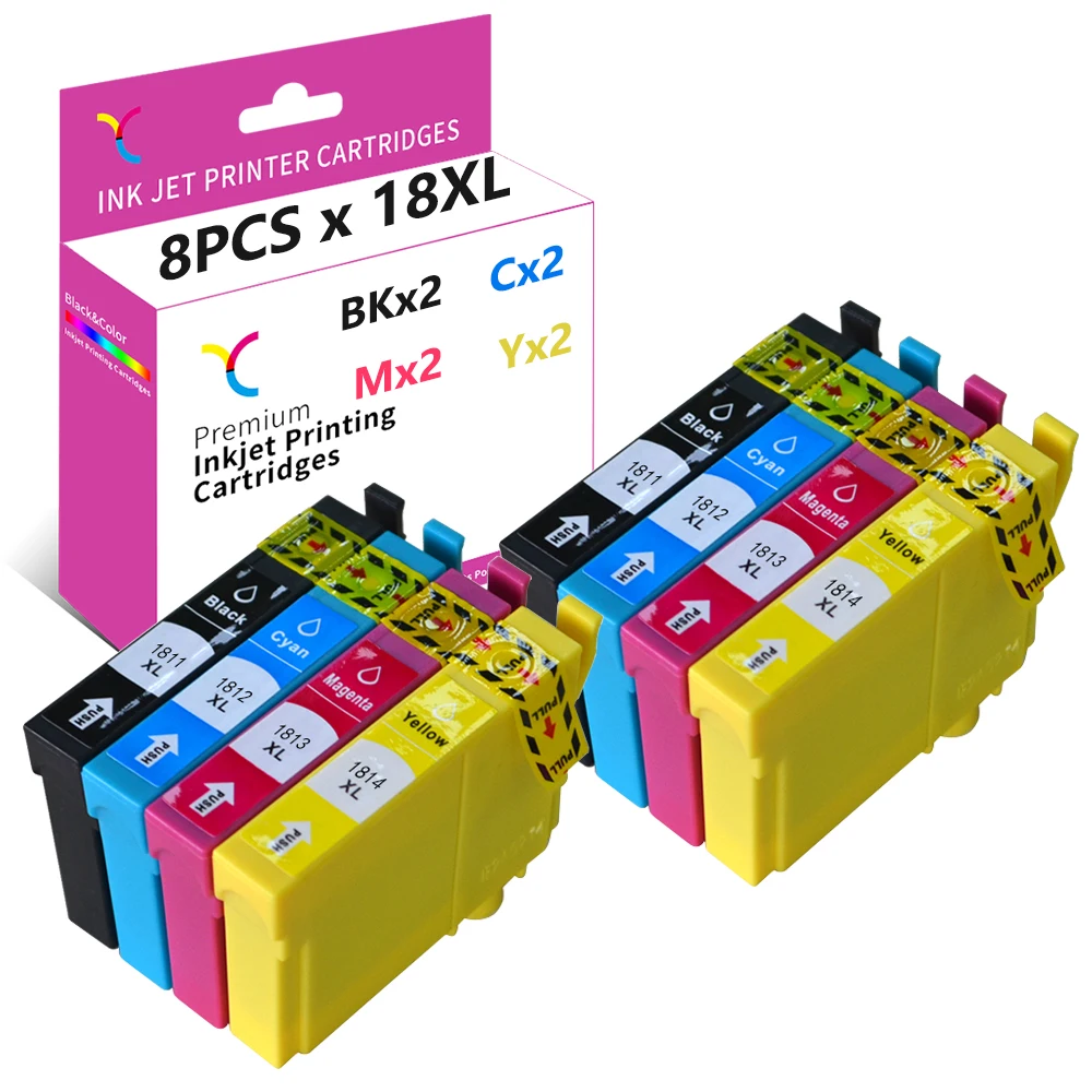 YC 18XL 18 XL Ink Cartridge Compatible for Epson XP225 XP202 XP325 XP215 XP425 XP312 XP402 XP405 XP30 XP212 XP415 XP102 XP322