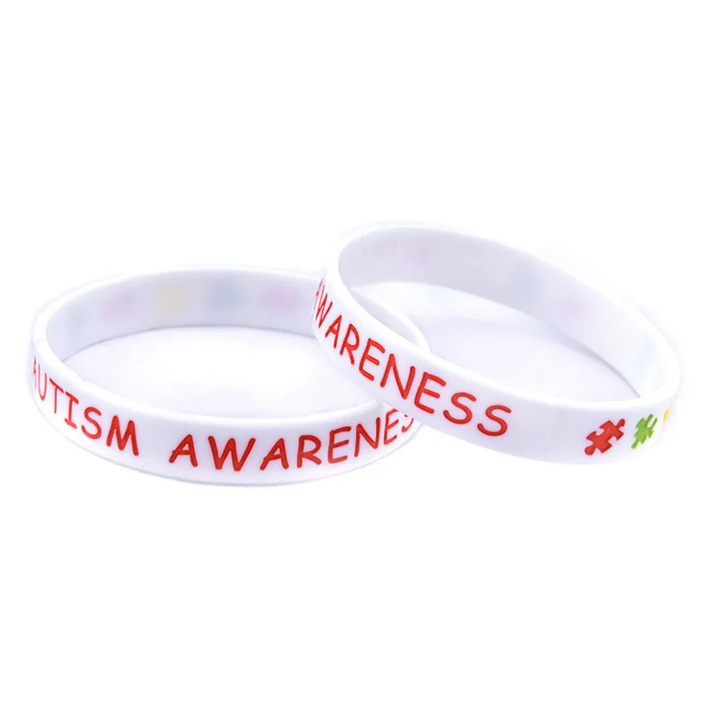 Fashion Autism Awareness Silicone Bracelet Autism Medical Warning Bracelet Wrist Band Hot Sale