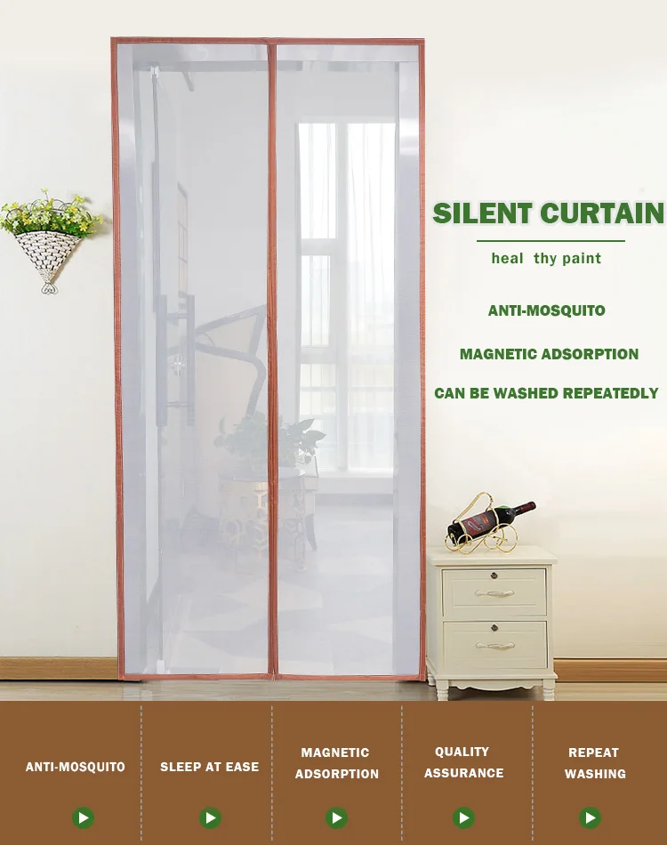 Strong Magnetic Door Curtain Encryption Invisible Anti- Mosquito Mesh Net Customized The Automatic Closing Screen Door Curtain