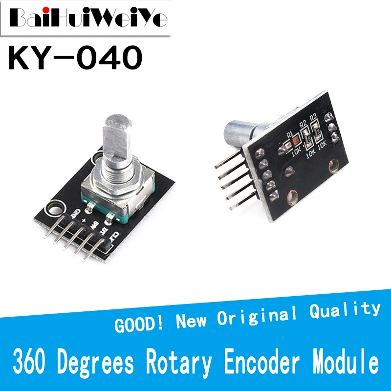 KY-040 360 Degrees Rotary Encoder Module For Arduino Brick Sensor Switch Development With Pins KY040 NEW