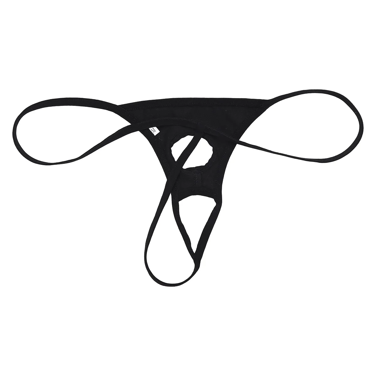 Mens Lingerie Patent Leather Panties with Penis Hole String G-string Thongs Briefs Bikini Tanga Underwear Underpants with Holes