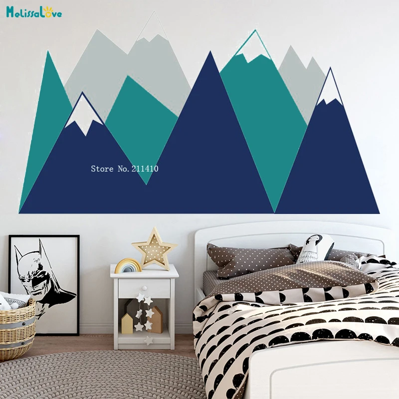 High Dalian Mian Mountains Wall Sticker Decal Little Baby Room New House Simple Decor Large Size Poster Self-adhesive YT3457-3