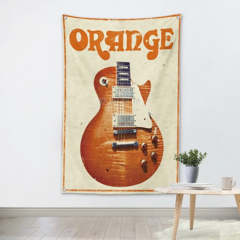 

GIBSON Large music festival Party background decoration poster banner hanging painting cloth art 56X36 inches