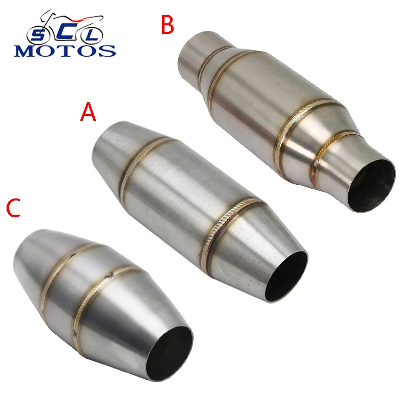 Sclmotos -36mm/45mm/51mm Motorcycle Exhaust Pipe Muffler Catalyst Expansion Chamber For Honda Kawasaki RMZ DRZ YZF KXF CRF