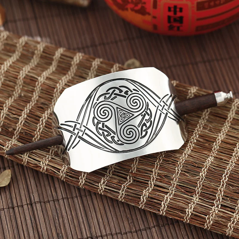 4 Gaya Perak Retro Prajurit Mahkota Jepit Rambut Set Cina Kuno Pendekar Aksesoris Rambut