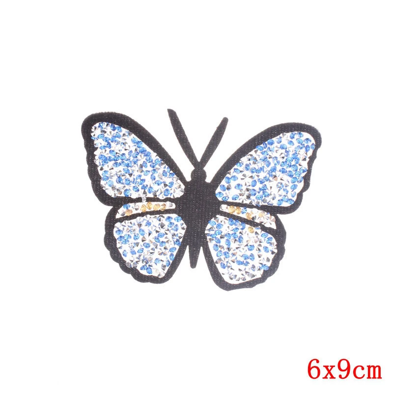 Flower Butterfly Embroidery Patches Iron On Patch For Clothing DIY Stickers Sew On Clothes Denim Jacket Backpack Badges F