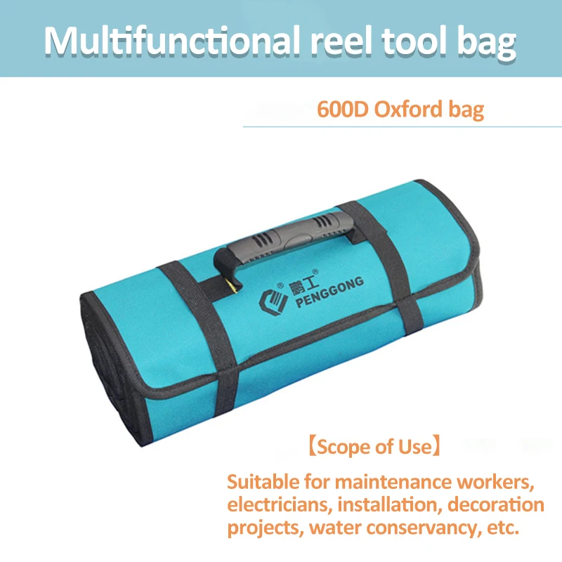 Multifunction Oxford Canvas Folding Wrench Bag Tool Roll Storage Pocket Tools Waterproof Storage Hand Tool Bag for Tool Organize