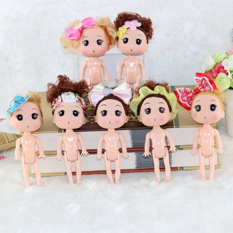 Mini Ddung Lovely girls dolls Toys Movable Body 12cm Princess Dolls Dress up DIY Learning Toys For Children Doll Body