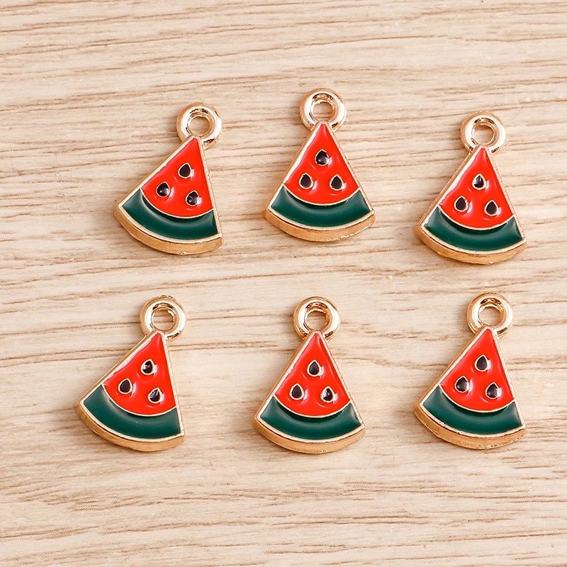 10 teile/los Emaille Charms für Ohrringe Anhänger Halsketten Obst Erdbeere Ananas Banane Orange Charms Handgemachte Schmuck Machen – Detail 26