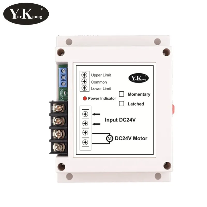 DC 24V 40A 2CH Motor Remote Control Switch Motor Forwards Reverse Up Down Stop Door Window Curtain Wireless TX RX Limited Switch