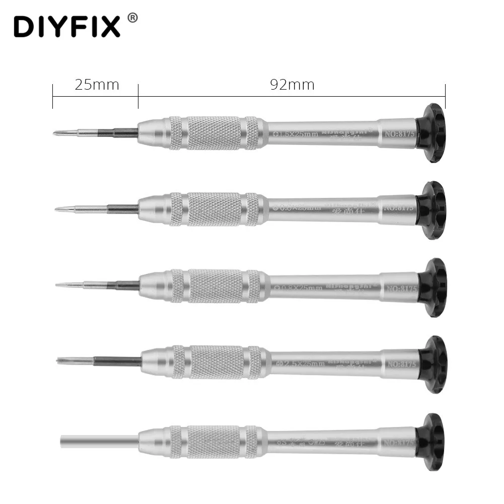 DIYFIX 5 in 1 Screwdriver Set for iPhone X for iPhone 8 7 6S 6 Repair Tools Opening Disassemble Kit