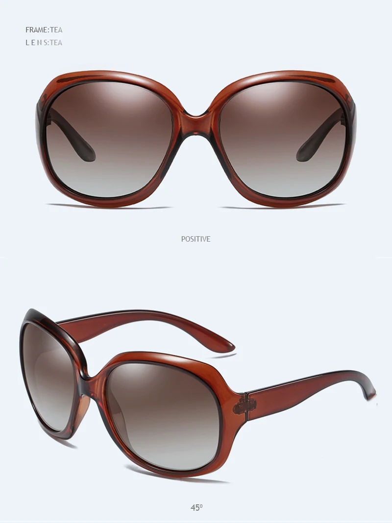 FUQIAN Marke Design Elegante Polarisierte Übergroßen Runde Sonnenbrille Frauen Einfache Art Und Weise Große Kunststoff Damen Sonnenbrille UV400 – Detail 12