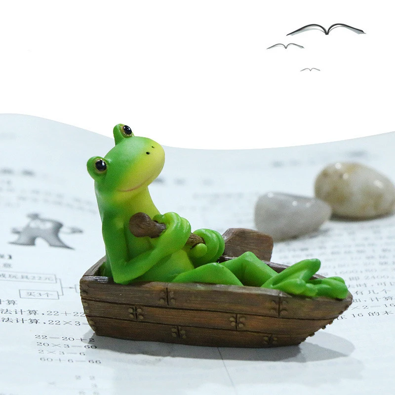 Creative Resin Frog Statue Home Decoration Frogs Miniature Animal Figurine Living Room Decorative Sculpture Modern Art Ornaments