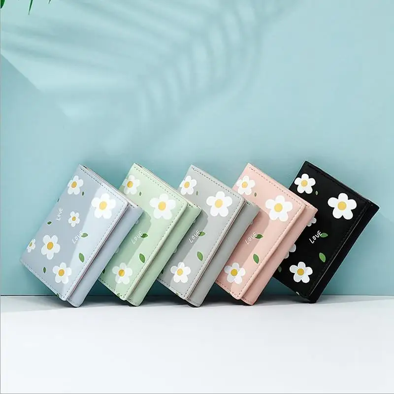 

Women Flower Wallets Small Fashion Leather Purse Women Ladies Card Bag For Women 2020 Women Female Purse Money Clip Wallet