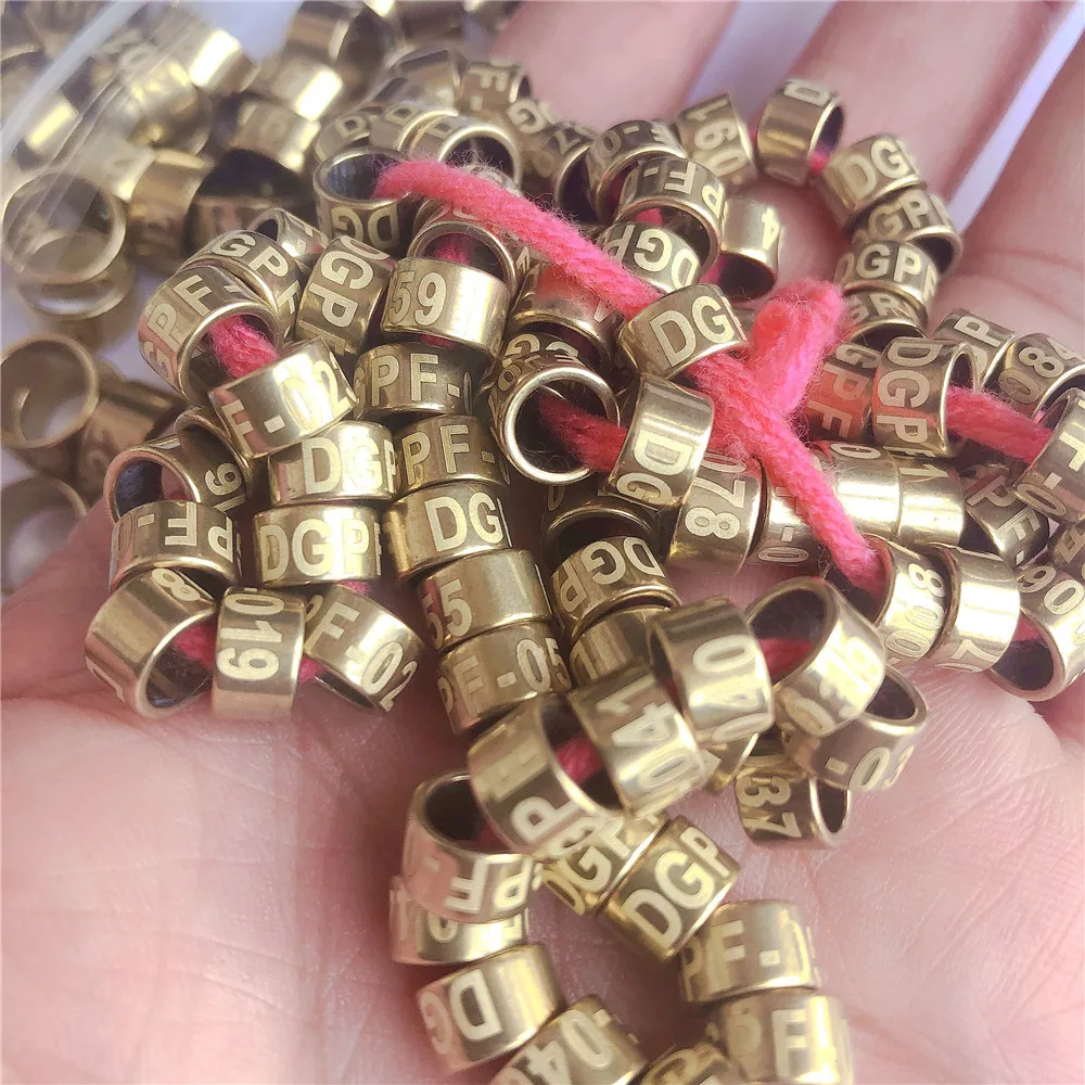 50Pcs 8 mm 11mm Bird parrot Dove Pigeon Copper Aluminum Leg Rings Custom Aluminum Lettering Rings pigeon necklace