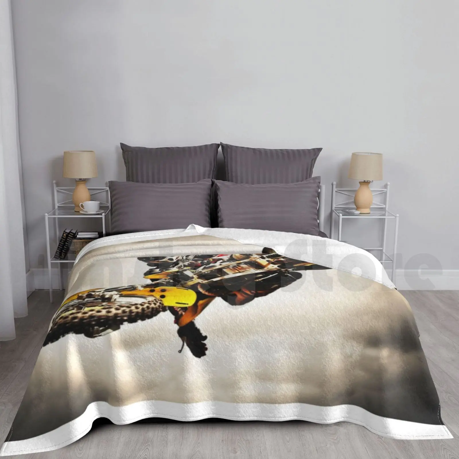 Flying Dirty Motorcycle Blanket For Sofa Bed Travel Dirtbike Mx Sx Supercross Motocross Motocross Supercross Fox