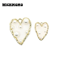 New 2 or 4 Pieces/bag High Quality Zinc Alloy Inlay Acrylic Beads Charms Pendants for DIY Earrings Necklace Jewelry Accessories