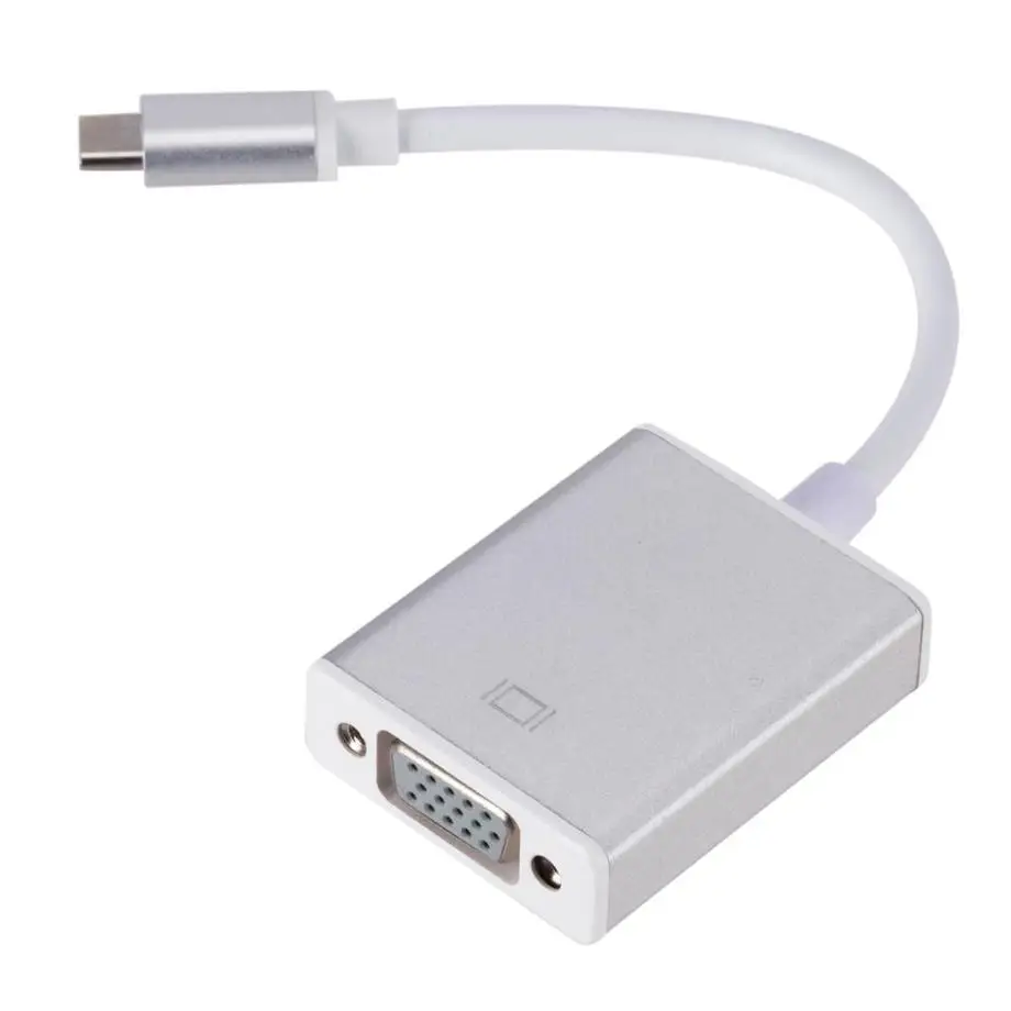 Grwibeou tipo c para vga fêmea cabo adaptador usb 3.1 para vga adaptador para nova superfície macbook pro vendas quentes usb c para vga conversor