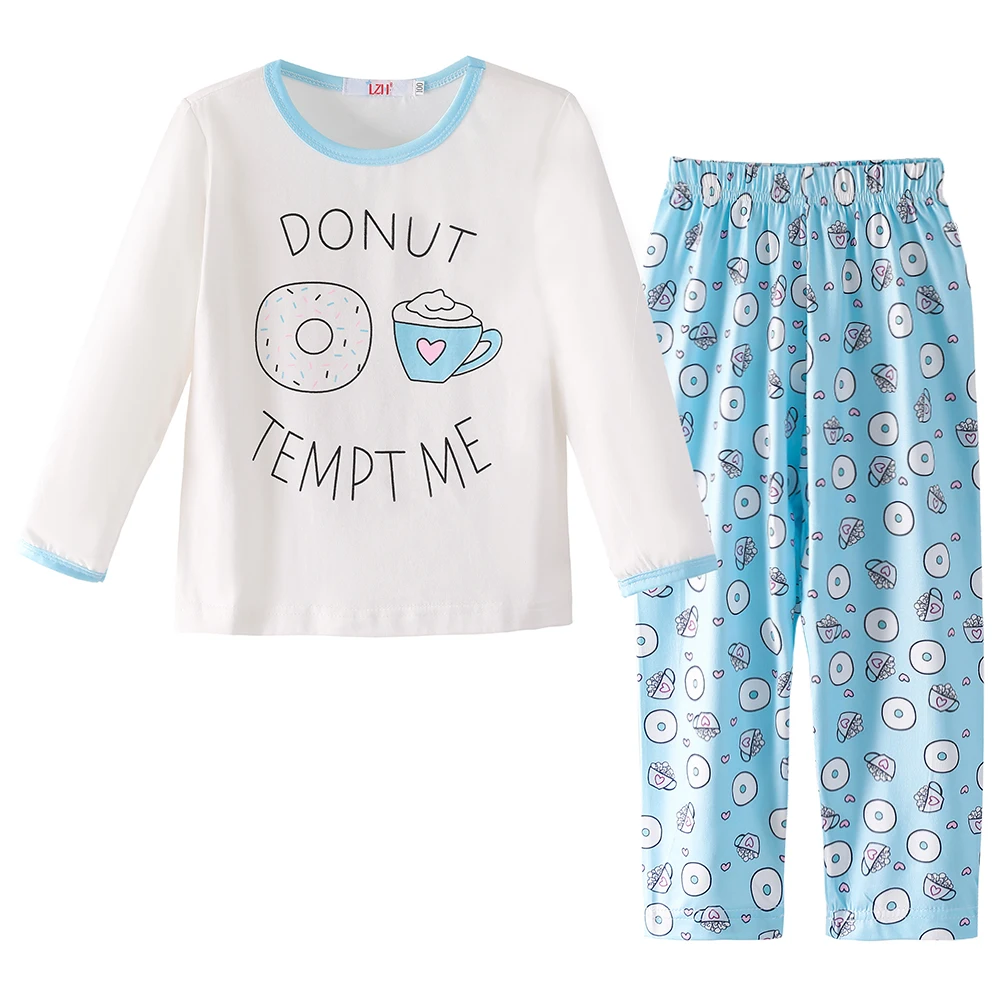 

2021 New Spring Summer Kids Sleepwear Girls Children Pajamas Baby Printed Clothes Cotton Pajamas For Boys Clothes 3 to 8 Years