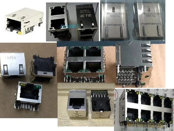 1PCS  1368398-2 RJ45 Network port connector network socket network interface 86060014  2 * 4  RJMG1-6312-71-01NR