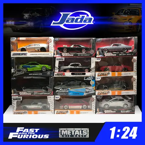Jada-Voiture l'inventaire Fast and Furious en alliage métallique pour enfant, modèle moulé sous pression à l'échelle 1:24, jouet de collection, idéal comme cadeau d'anniversaire
