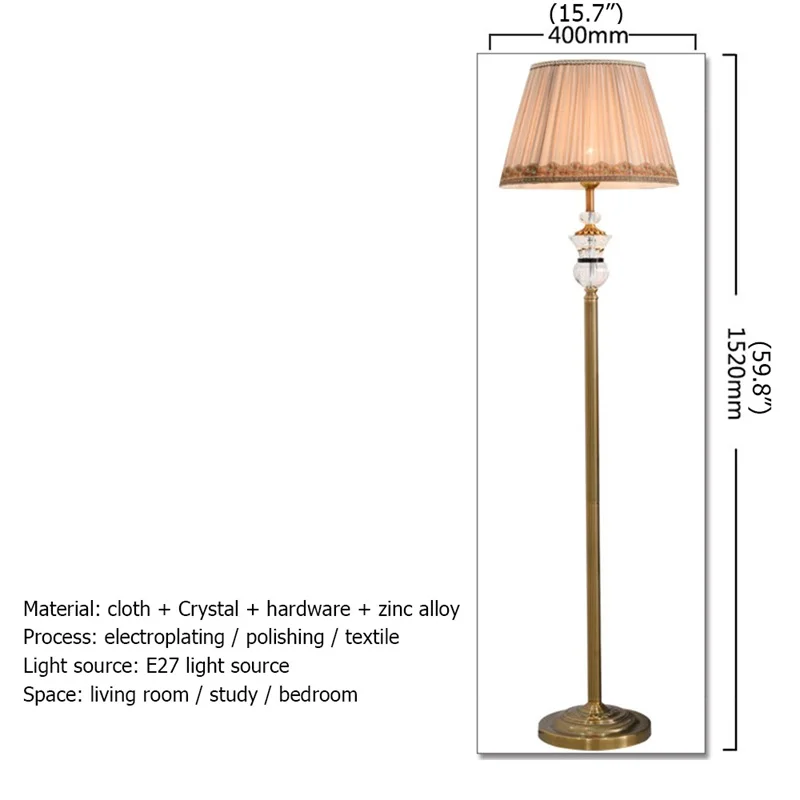 Floor Lamps Contemporary LED Luxury Design Crystal Light Decorative For Home