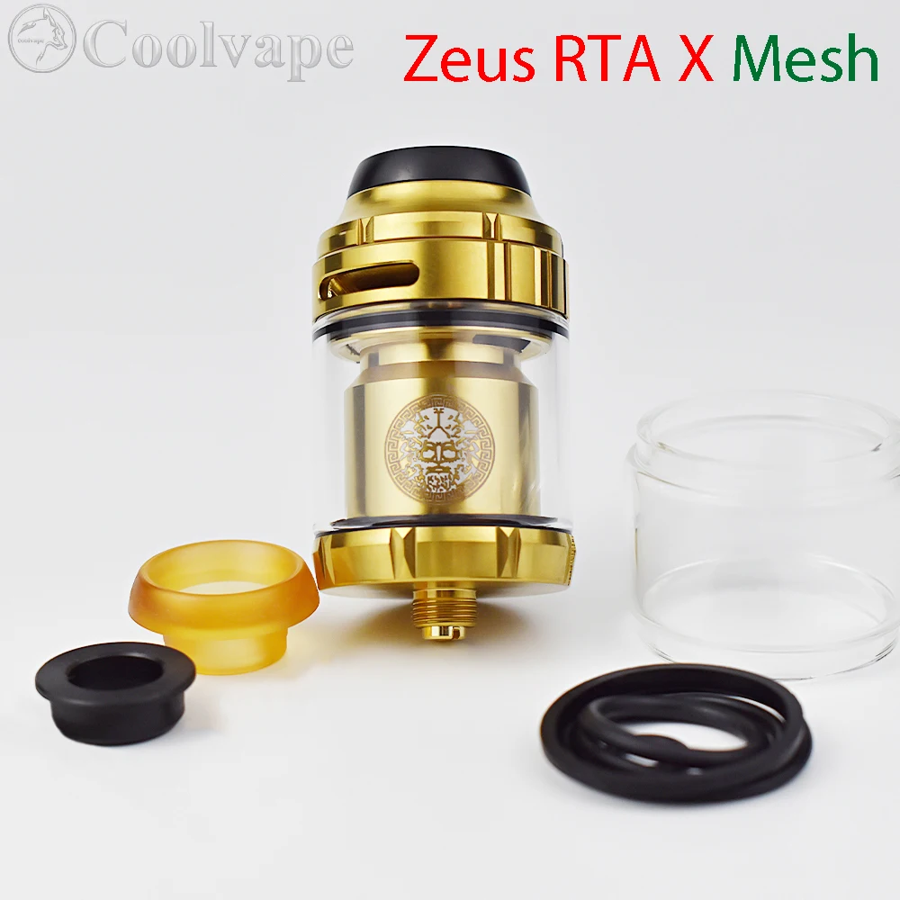 Atomizador RTA Zeus de vapeo estilo rta x, cubierta de malla, rta, 3,5 ml/4,5 ml, 316ss, 25mm, RTA
