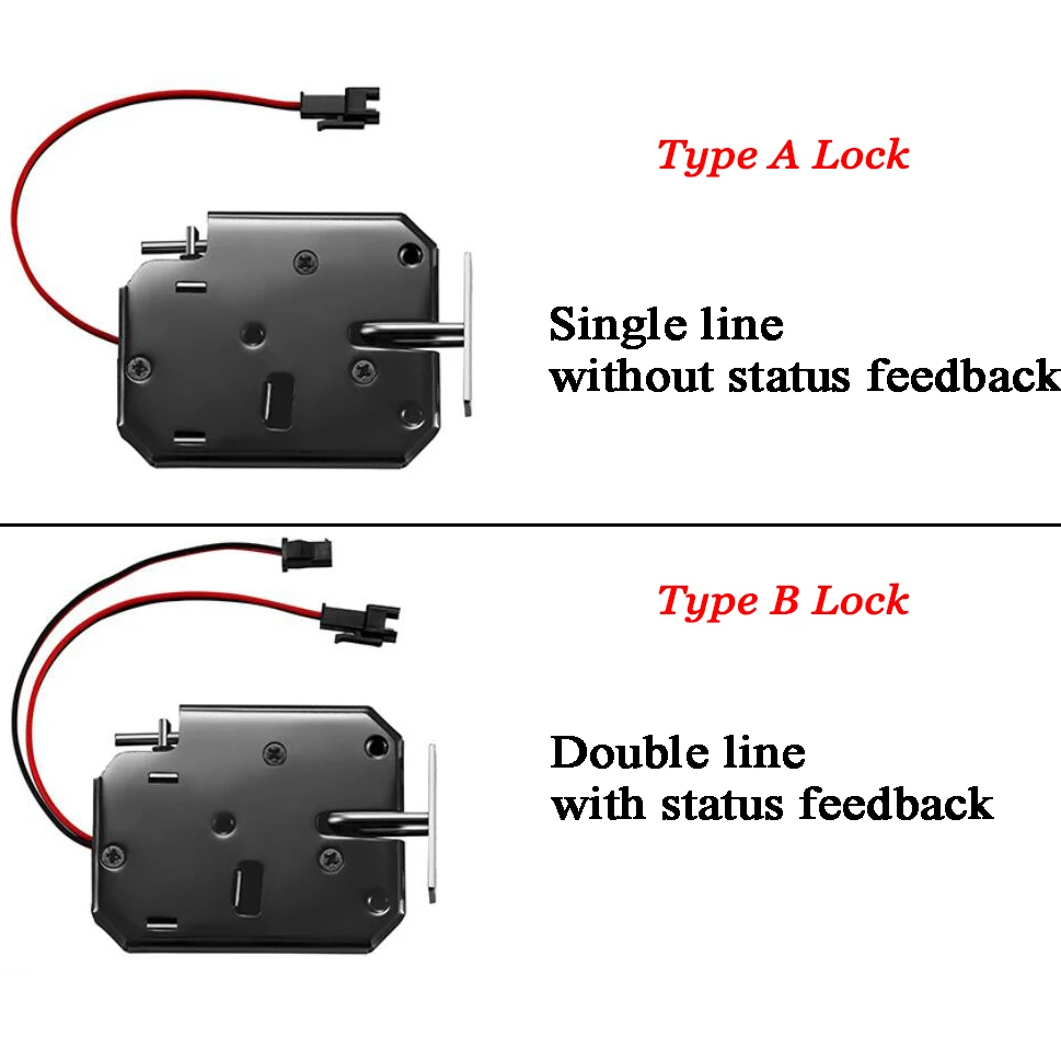 12V 2A Mini Electric Cabinet Lock Electronic Magnetic Lock Female Terminal AutoOpen Fail Secure For market express storage case