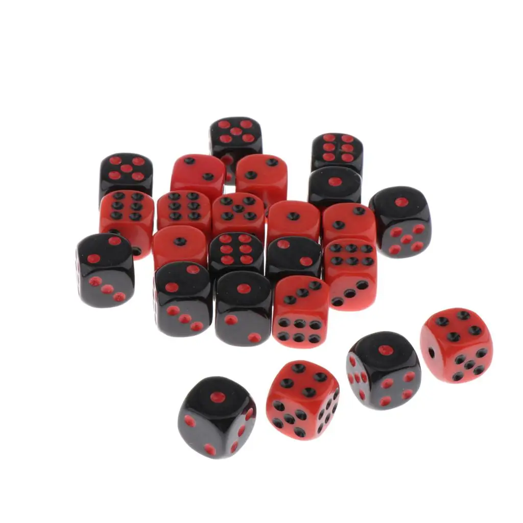 24Pcs Dice Set Colored Dice 6-sided Dice Dungeons For Dungeons And Dragons Game