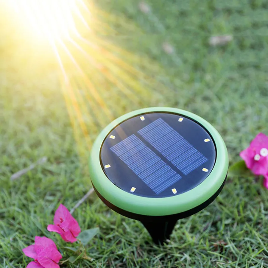 

8LED Solar Ground Lights Outdoor Solar Disk Lights Waterproof Patio Pathway Yard Deck Lawn Lights