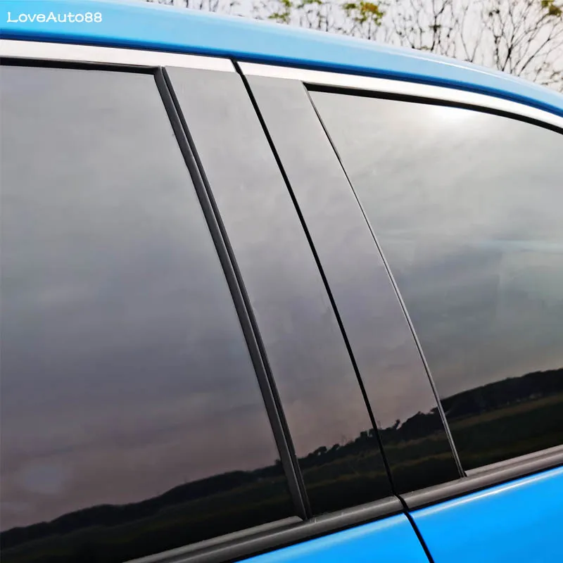 

Car Body Middle Column Side Cover Frame Trim Sticker Exterior Accessories Window Frame For Toyota RAV4 RAV-4 2022 2019 2020 2021