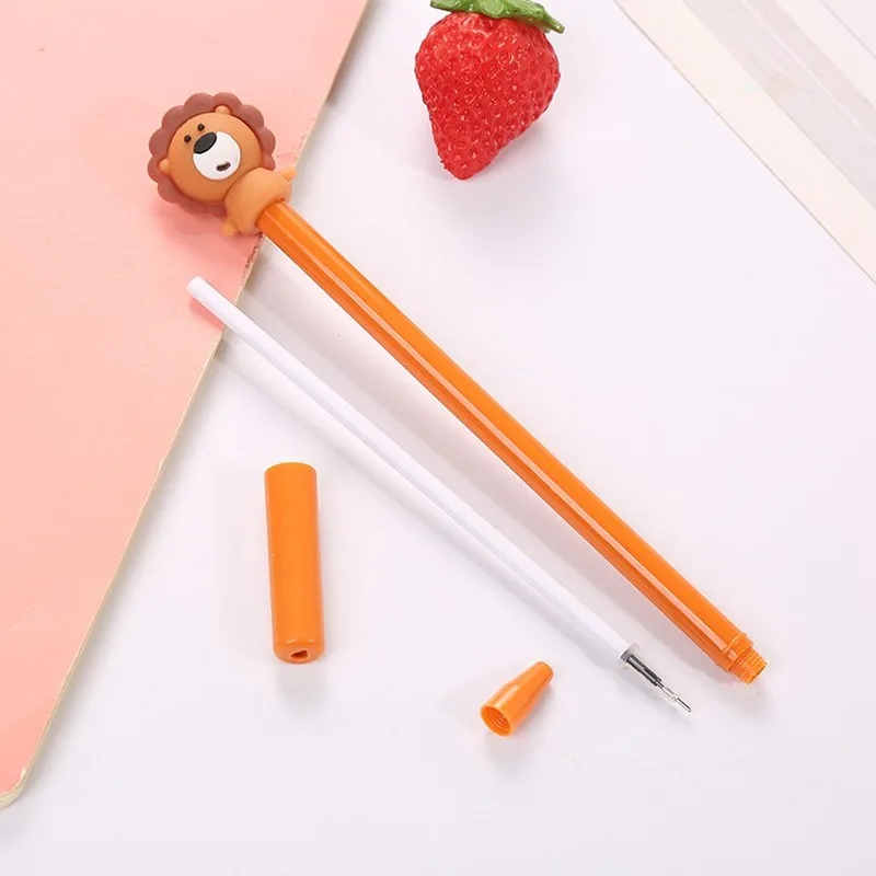 20 PCs Creative Cartoon Student Gel Pen Student Test Cute Neutral Pen School Stationery Office Supplies Signature Pen Wholesale