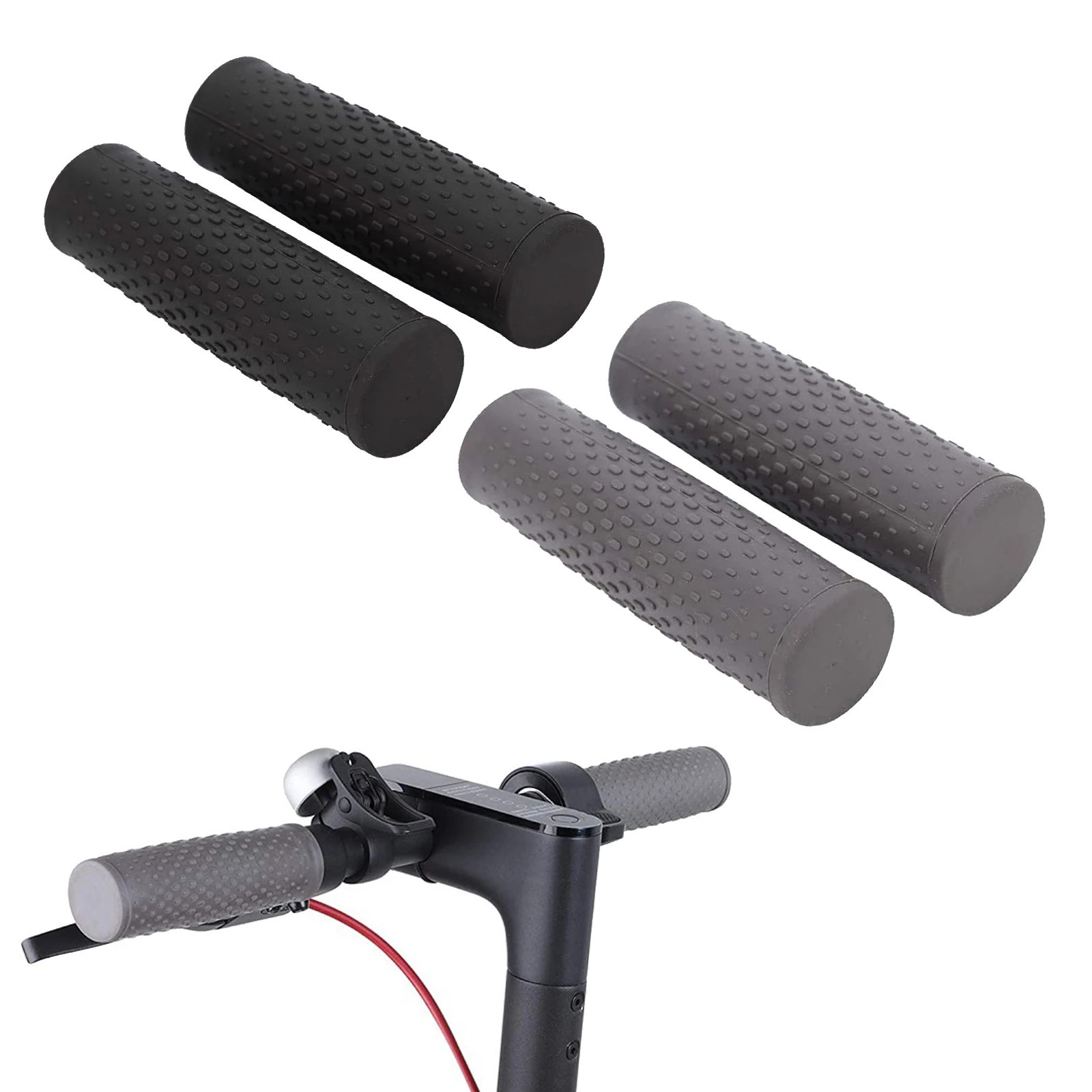 Rubber Sleeve Non-slip Hand Grip Set for Xiaomi  M365 Electric Scooter M365PRO Skateboard Replacement Accessories