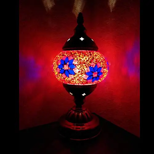 

Handcrafted Turkish Mosaic Glass Table Lamp | Great Home Decor for Living Room, Bed Room, Game Room, media Room | Also Great for Do