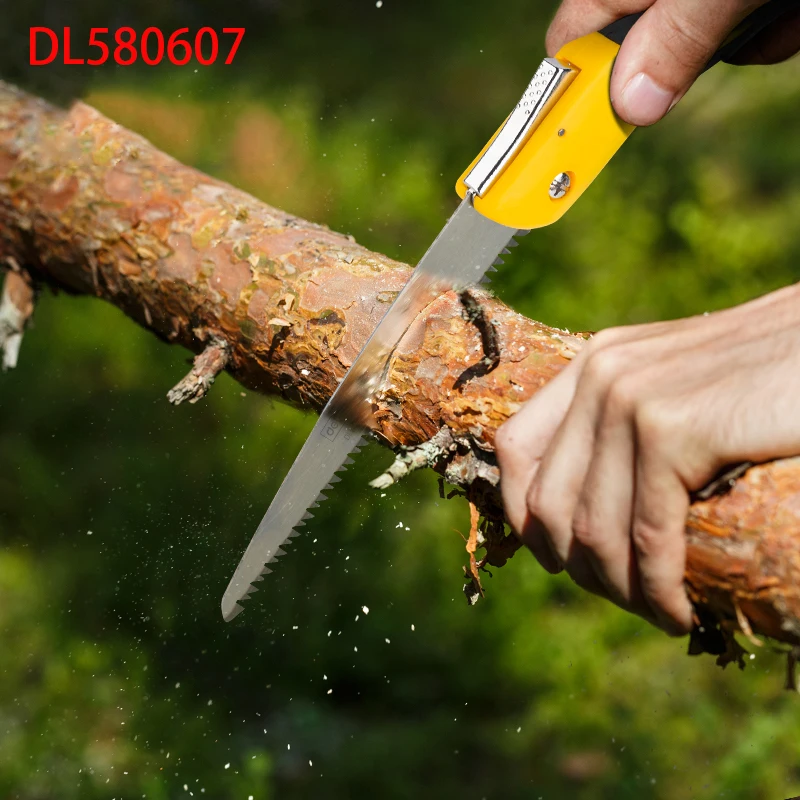 Deli DL580607 7“ Folding Saw SK5steel Blade Used For Cutting Solid Wood, Field Branches, PVC Pipes, Bamboo, Etc.Camping Tools