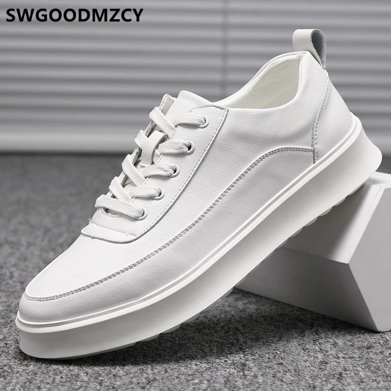 White Mens Shoes Genuine Leather Sneakers Mens Shoes Casual Fashion Designer Shoes Men High Quality Luxury Brand Zapatos De Homb