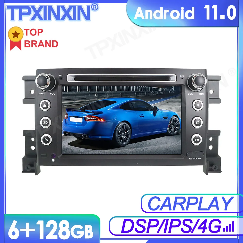 6+128G Android 11 For Suzuki Grand Vitara 2005-12 Car Multimedia Player GPS Navi Audio Stereo Screen DVD Head Unit Tape Recorder