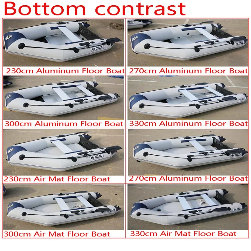 

SOLAR MARINE Fishing Inflatable Boat Assault Kayak With Air Deck Floor 0.9mm Anti-collision Laminated for Emergency Rescure