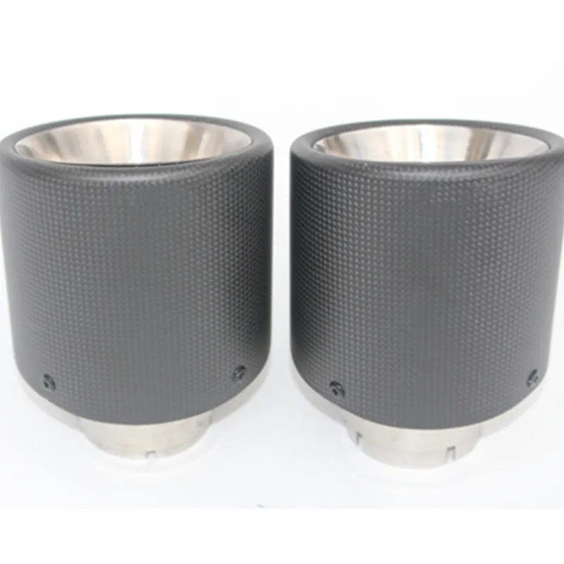 

1 шт.: ВЫХОД 114 мм, новая модель, матовое углеродное волокно + углеродные насадки для выхлопных газов автомобиля из нержавеющей стали, хвостовые трубы