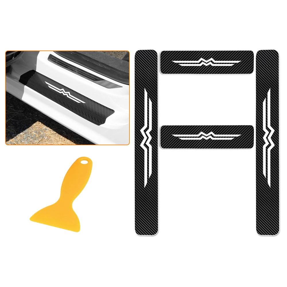 

For Celerio Swift Baleno Jimny Vitara S-cross Sill Protectors, Kick Plate GuardCar Accessories White 4Pcs