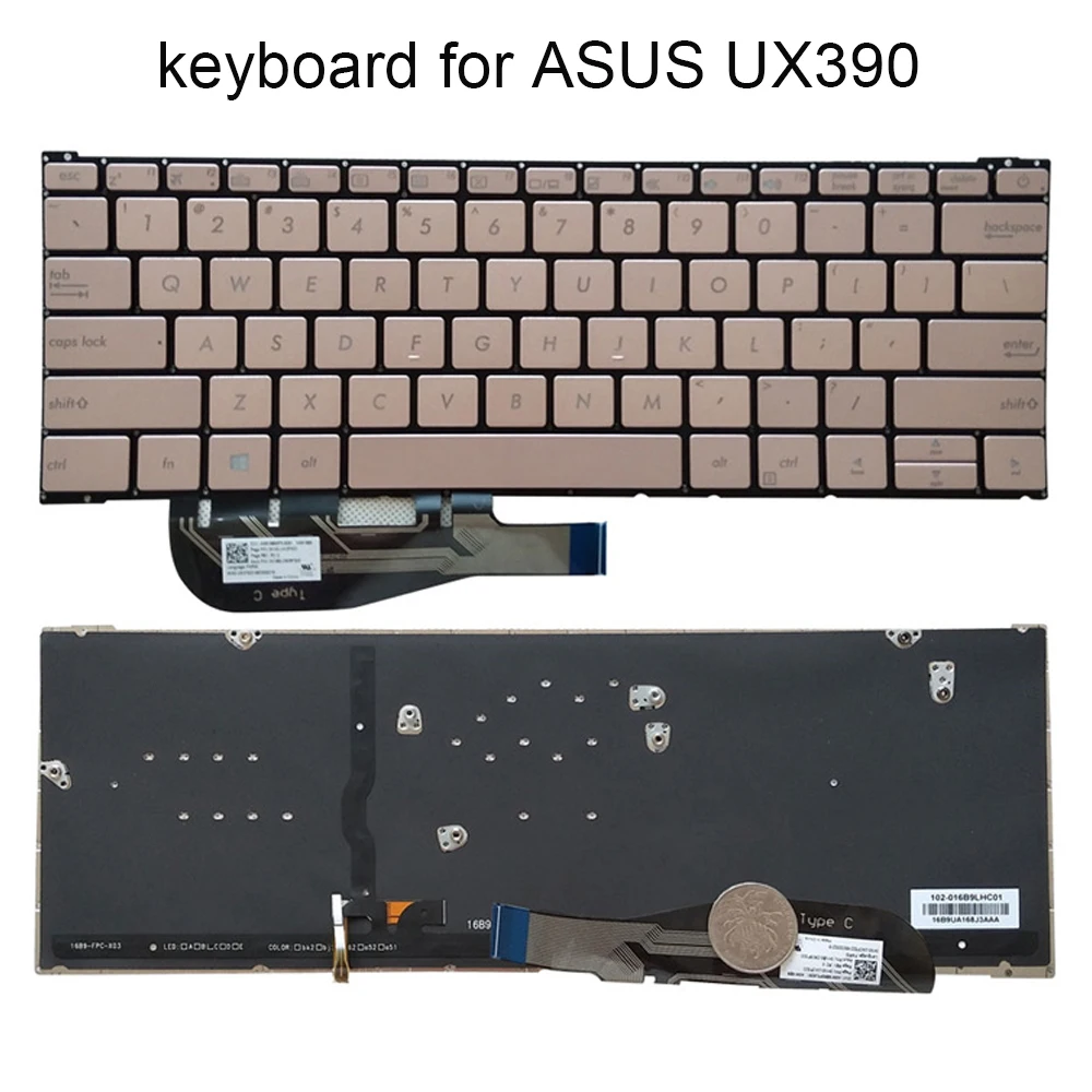 US Backlit Keyboard for Asus ZenBook 3 UX390 UX390U UX390UA UX390UAK Laptop Keyboards Backlight English Royal blue Original New