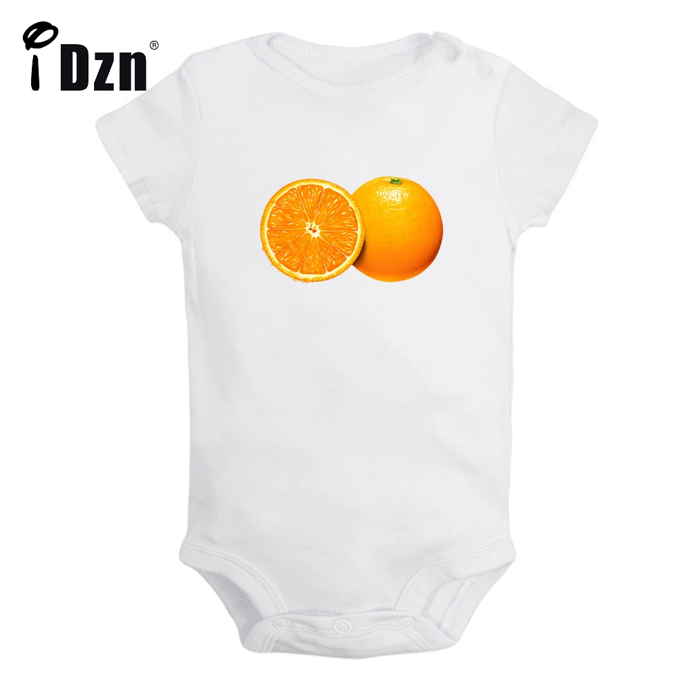 Baby Boys Girls Summer Bodysuit Cute Oranges Printed Clothing Fruit Art Design Rompers Newborn Cotton Short Sleeves Jumpsuits