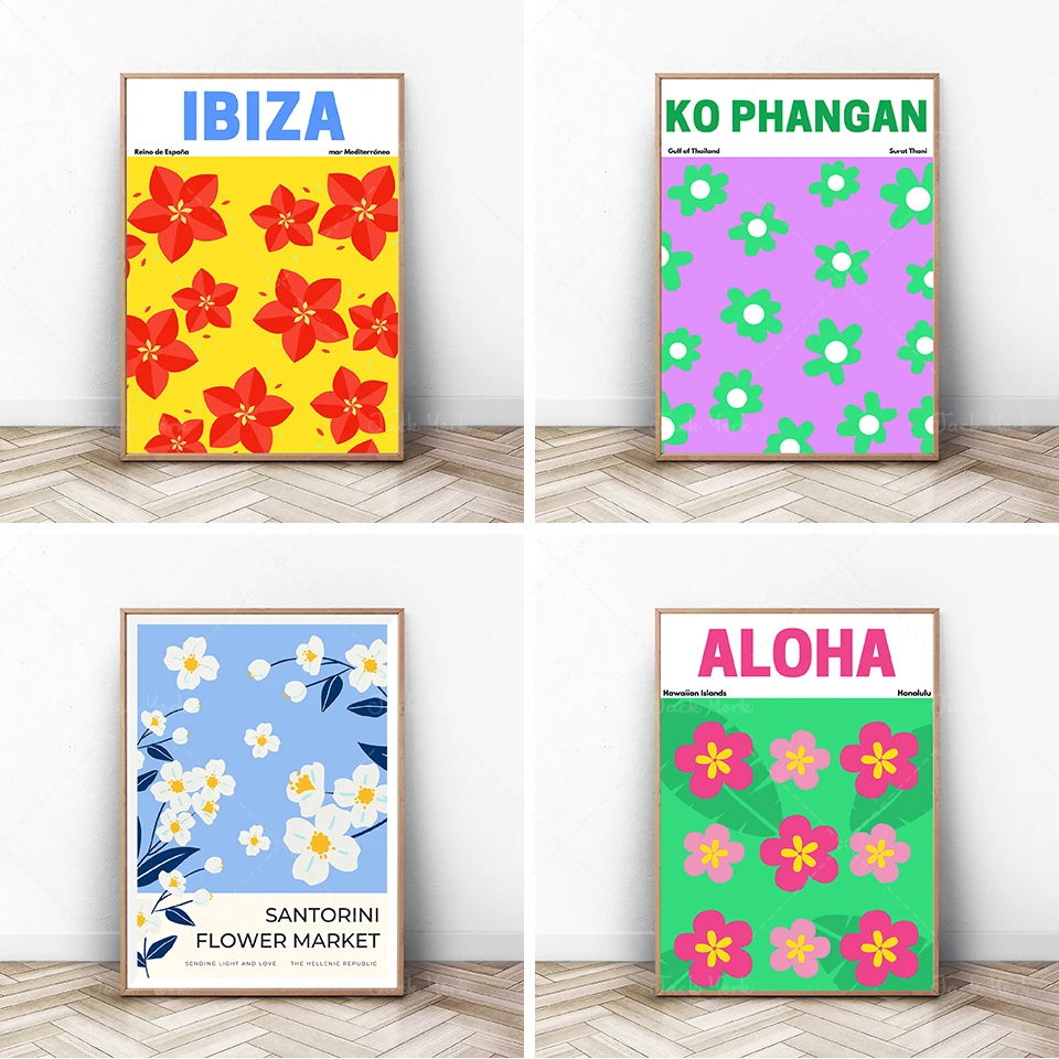Aloha Flower Market Print, Flower Market Poster, Flower Aloha, Flower Wall, Flower Shop Sign, Flower Print, Florist Gift, Wall