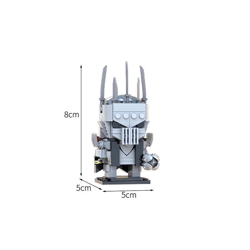 New Moc Brickheadz Sauronal Battle DemonBuilding Blocks Famous Movies Character Figures Bricks Creative Toys for Kids Xmas Gifts