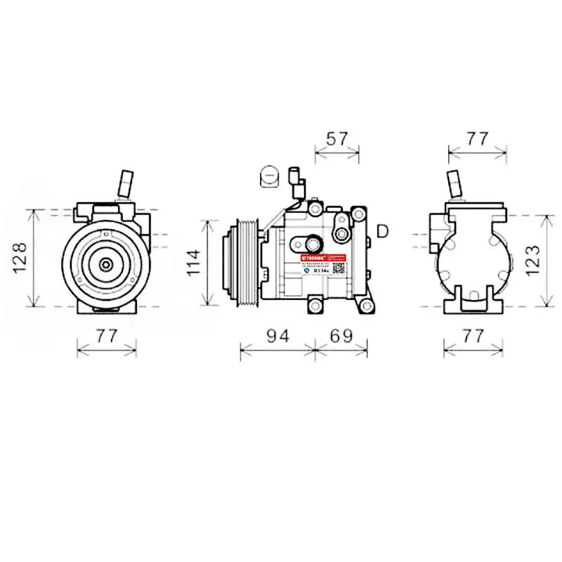 FOR Car ac compressor Kia Rio 2011-2019 For Hyundai Accent 2010-2019 HB20 VERNA SOLARIS 977014L000 97701 4L000 97701-4L000 6pk