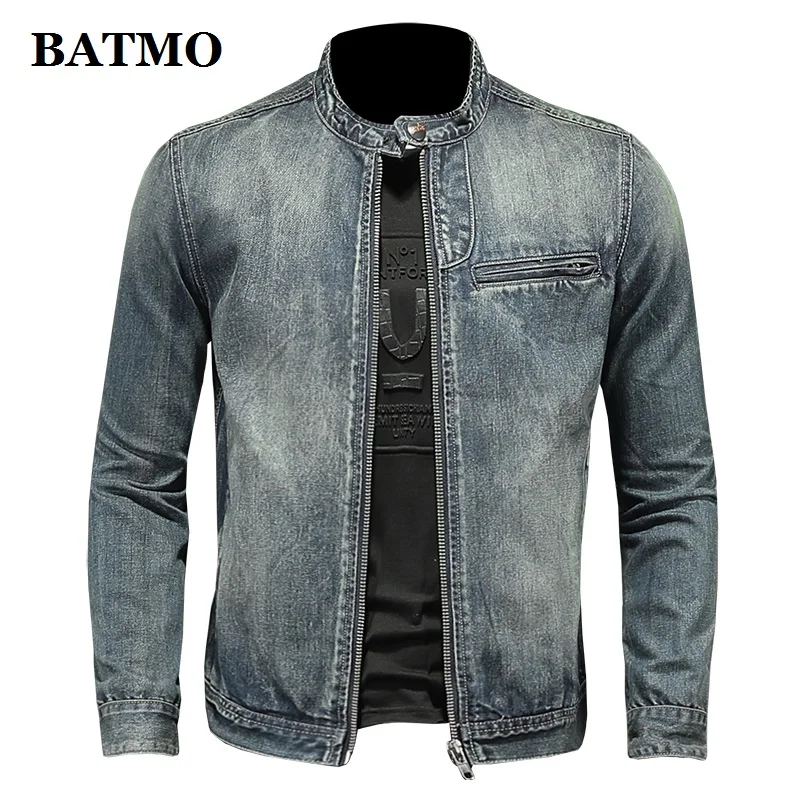 

BATMO 2021 new arrival high quality denim jackets men,male causal coat,plus-size M-4XL H06012