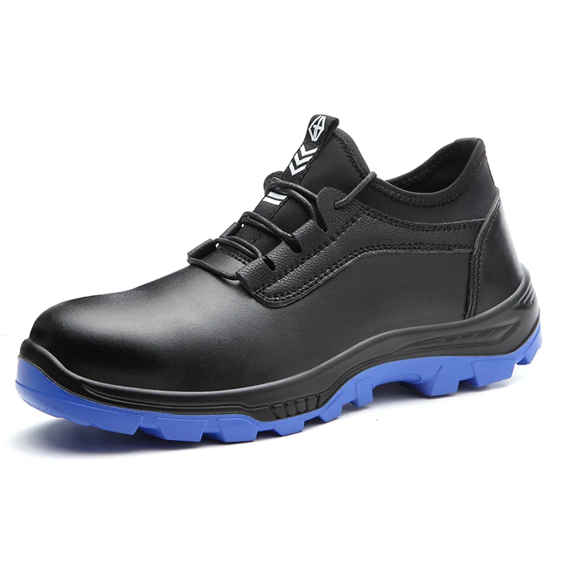 plus size men casual steel toe caps work safety shoes worker genuine leather safe shoe tooling security boots protect footwear