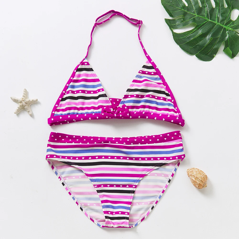 5~16Y Girls Swimsuit Two pieces Girls swimwear Ruffle style Kids Bikini set Teenager Swimming suit for Kid girls-ST271MIX