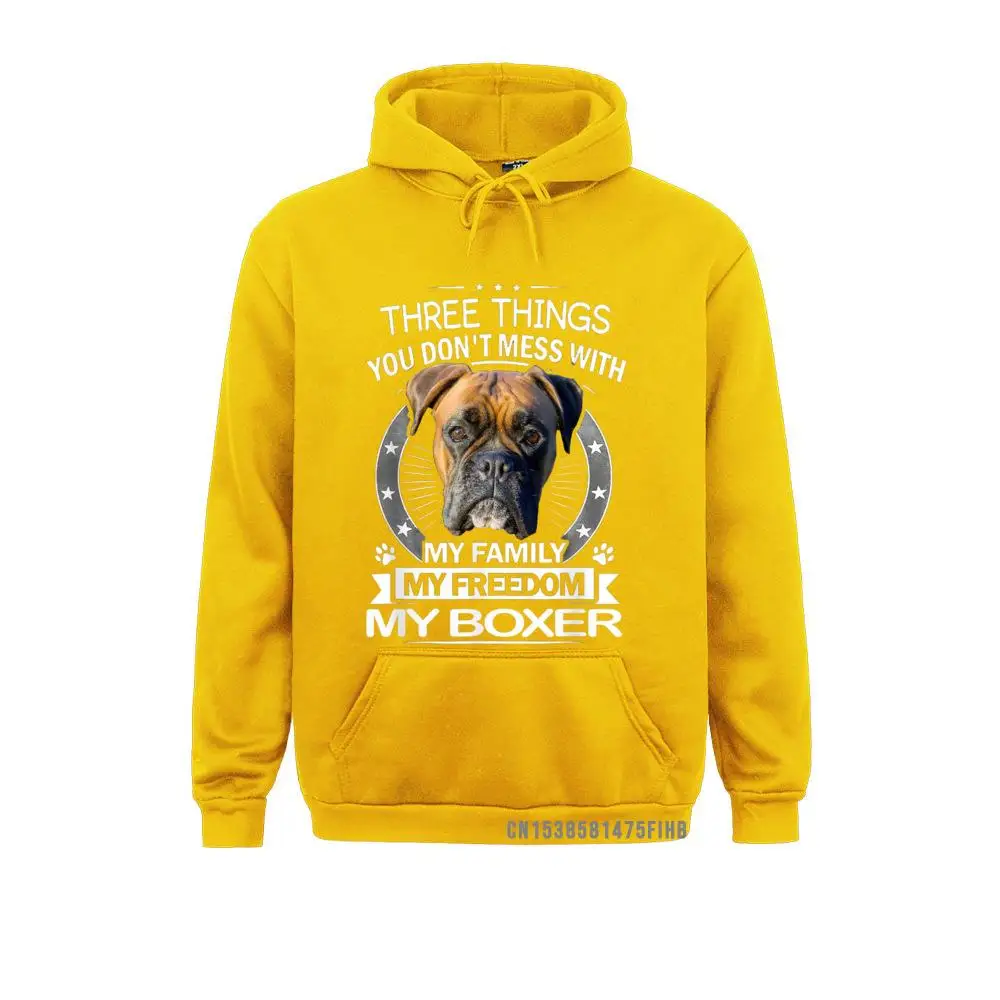 Boxer Dog Harajuku Three Things You Don't Mess With Funny Tee Hoodie Men's Hoodies Cool Sweatshirts Gothic Hoods Fitted