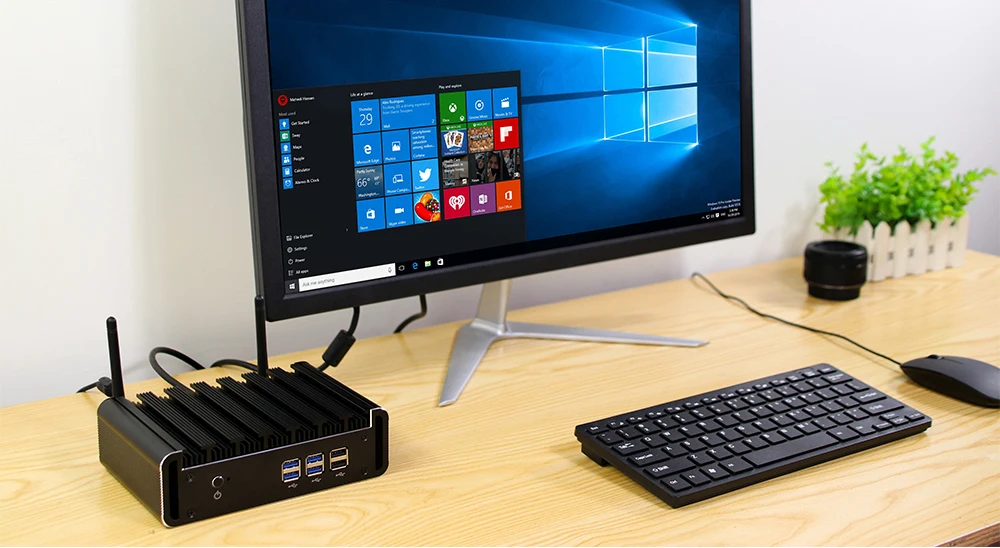 XCY X31Y Fanless Mini PC Intel Core Processor I7 5500U I5 5200U I3 5005U WiFi Gigabit Ethernet Windows Linux Thin Client HTPC